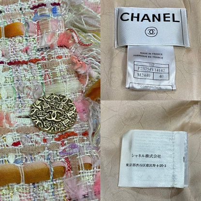 CHANEL tailored jacket cotton pink 40