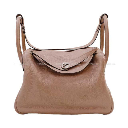HERMES Shoulder bag Lindy 30 Glycine Taurillon Clemence Silver HW Stamp T
