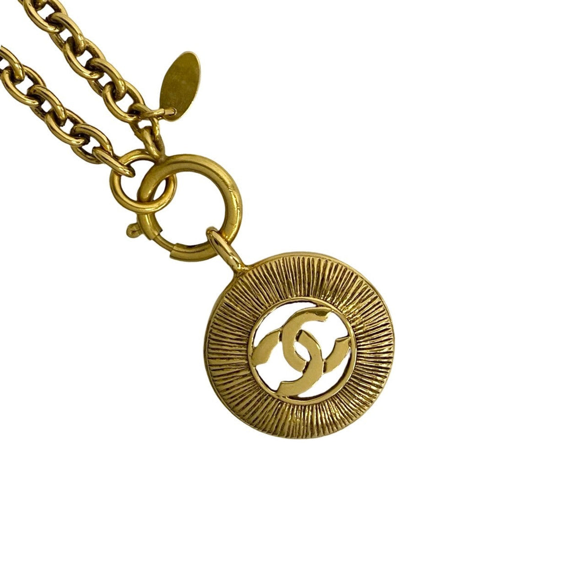 CHANEL Necklace Gold Plated gold