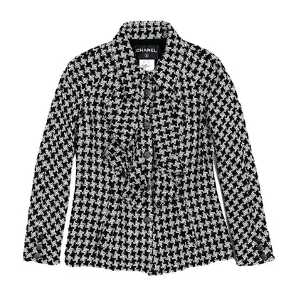 CHANEL tailored jacket silk white 36