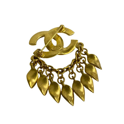 CHANEL Brooch Gold Plated gold