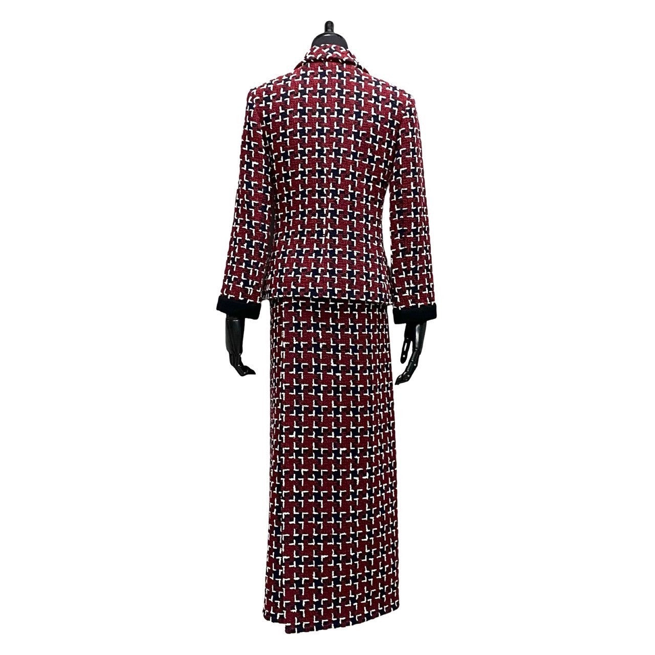 CHANEL setup wool Red 36