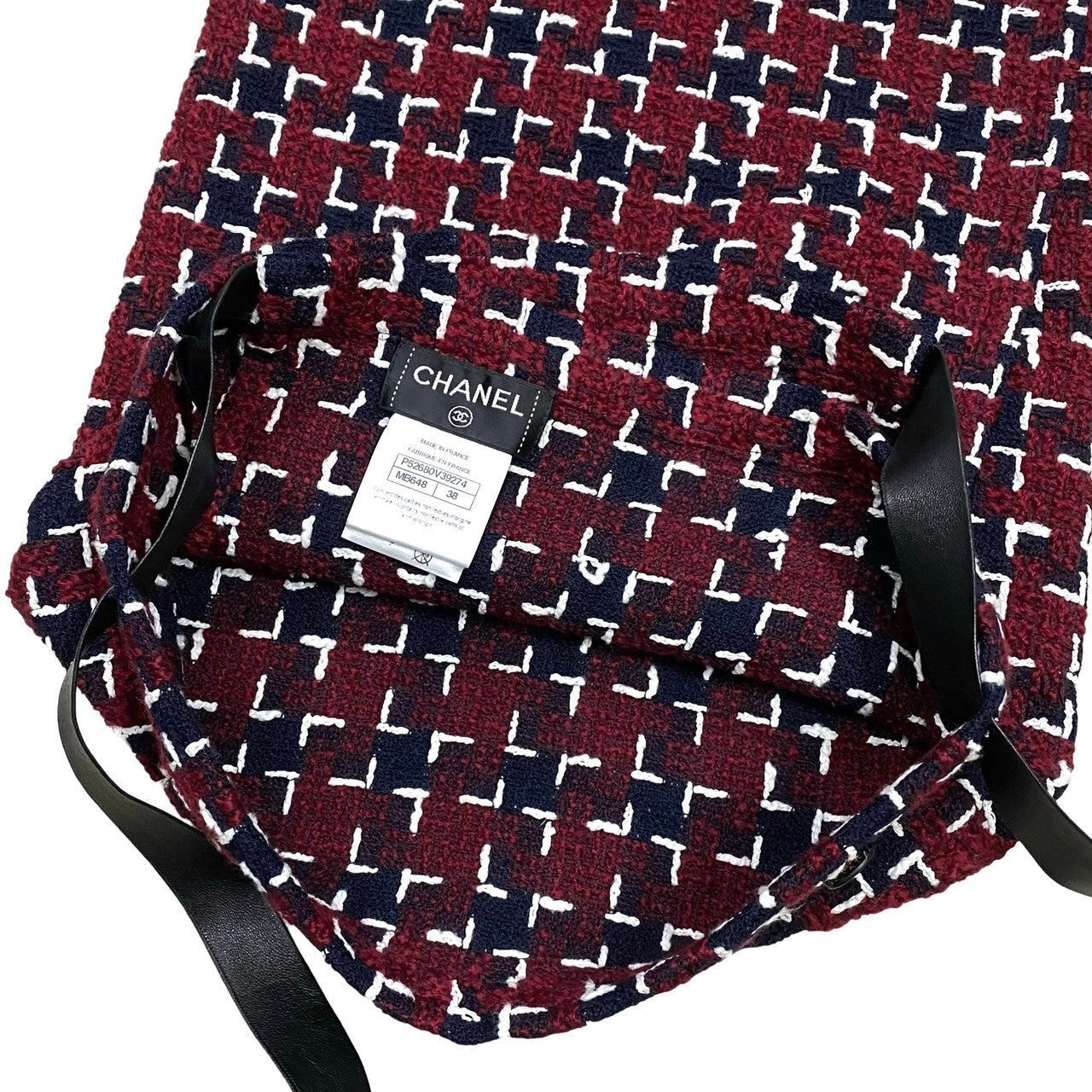 CHANEL setup wool Red 36