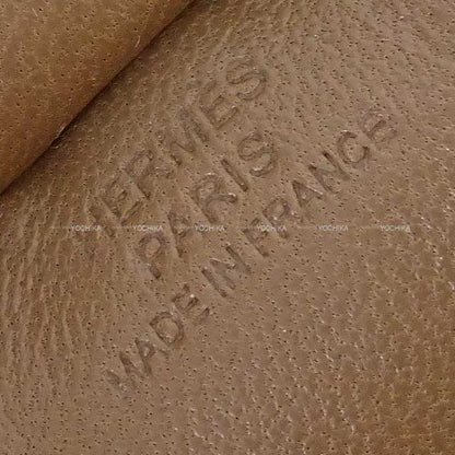 HERMES bag charm Rodeo PM So Etoupe White stitch Etoupe Agneau Milo Stamp