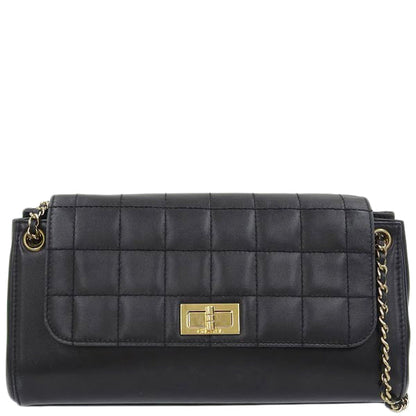Chanel Around 2001 Made Chocolate Bar 2.55 Chain Bag Black