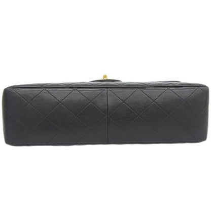 CHANEL Around 1997 Made Classic Flap Chain Bag Jumbo Black