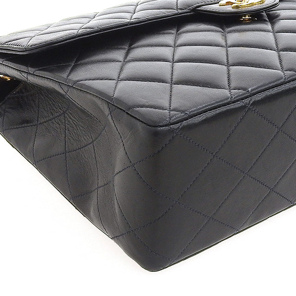 CHANEL Around 2000 Made Classic Flap Chain Bag Jumbo Black
