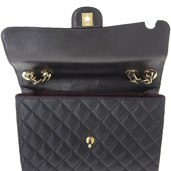 CHANEL Around 2000 Made Classic Flap Chain Bag Jumbo Black