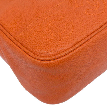 CHANEL Around 1997 Made Caviar Skin Turn-Lock Backpack Orange