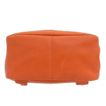 CHANEL Around 1997 Made Caviar Skin Turn-Lock Backpack Orange