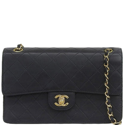 CHANEL Around 1997 Made Classic Flap Chain Bag Black