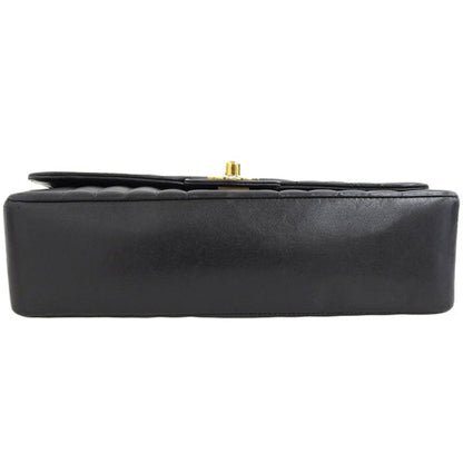 CHANEL Around 1992 Made Mademoiselle Stitch Classic Flap Chain Bag 25Cm Black
