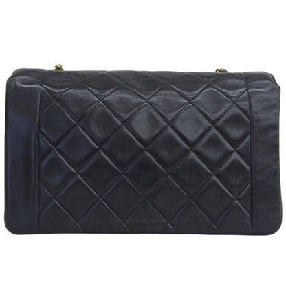 CHANEL Around 1997 Made Diana Flap Chain Bag 25Cm Black