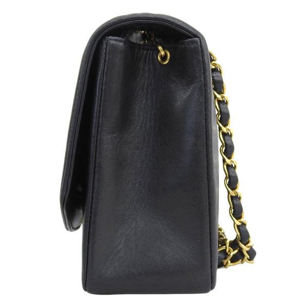 CHANEL Around 1997 Made Diana Flap Chain Bag 25Cm Black