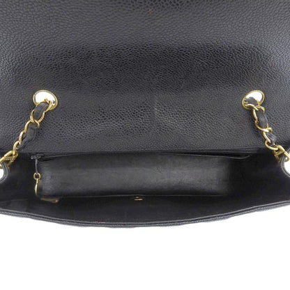 CHANEL Around 1992 Made Caviar Skin Diana Flap Chain Bag 25Cm Black