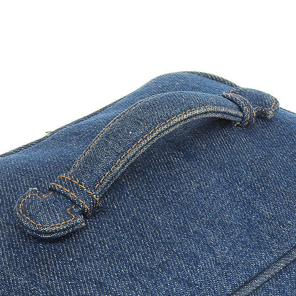 CHANEL Around 1997 Made Denim Cc Mark Stitch Vanity Indigo
