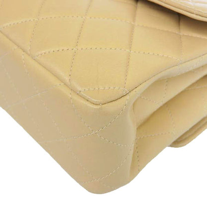 CHANEL Around 1997 Made Double Face Classic Flap Chain Bag Beige