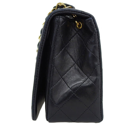 CHANEL Around 1990 Made Full Flap Chain Bag 23Cm Black