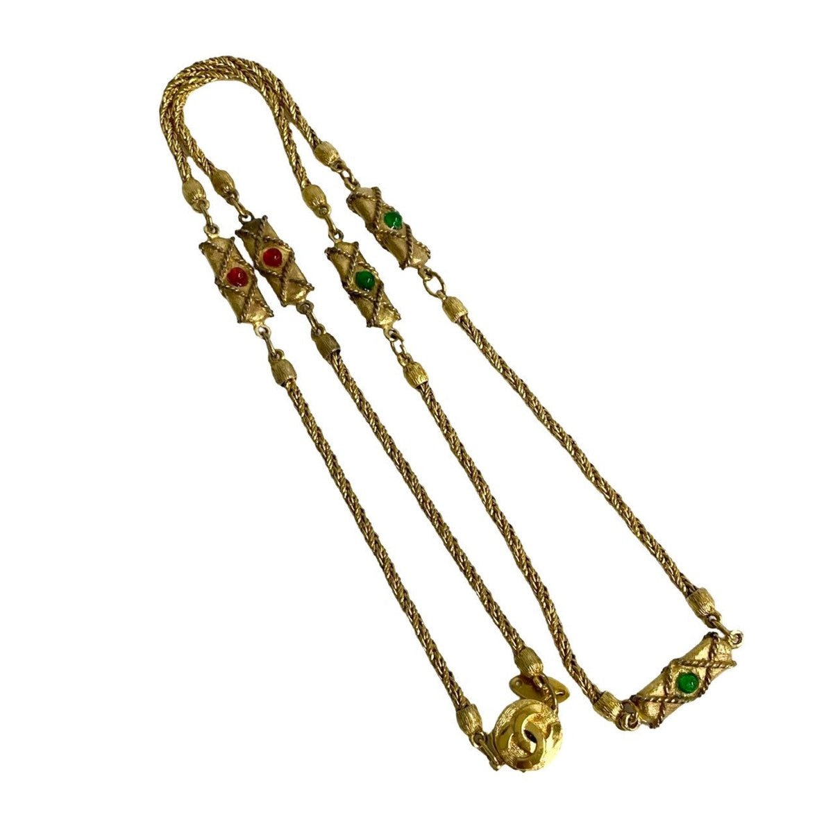 CHANEL Necklace Gold Plated gold