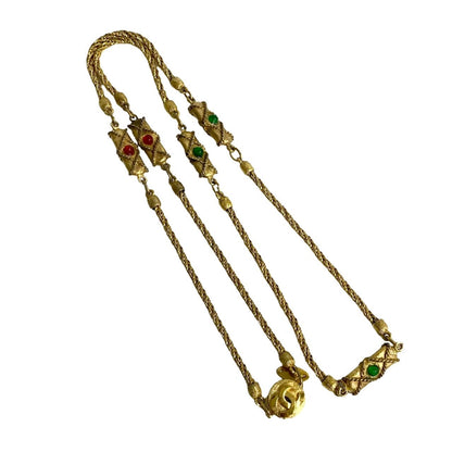 CHANEL Necklace Gold Plated gold