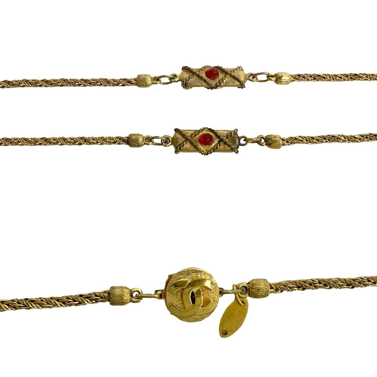 CHANEL Necklace Gold Plated gold