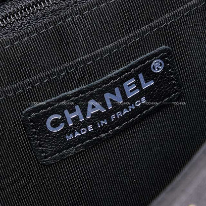 2010AW Limited Paris Shanghai Collection CHANEL Chain wallet Noir (Black) Cotton Silver