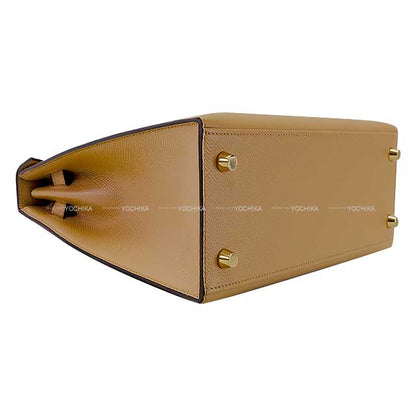 HERMES Shoulder bag Kelly25 Sellier Chai Veau Epsom Gold HW Stamp