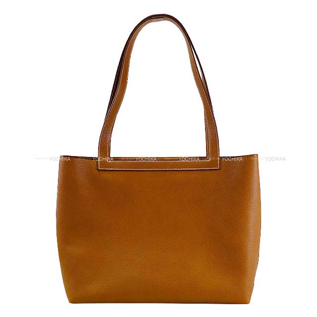 [] HERMES tote bag Cabasellier 31 Fauve Barenia Faubourg Stamp