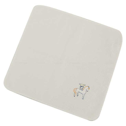 HERMES towel Carre Cabriol Blanc/Cream Cotton100%