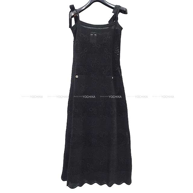 2024 NEW Chanel One‐piece dress Coco button With pocket Long dress Noir (Black) Viscose/Papier 34