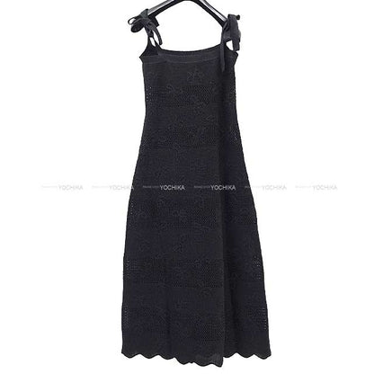 2024 NEW Chanel One‐piece dress Coco button With pocket Long dress Noir (Black) Viscose/Papier 34