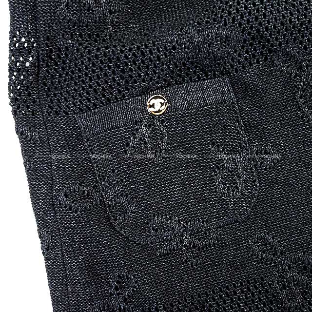 2024 NEW Chanel One‐piece dress Coco button With pocket Long dress Noir (Black) Viscose/Papier 34