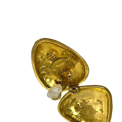 Chanel Vintage Coco Mark Earrings Gold
