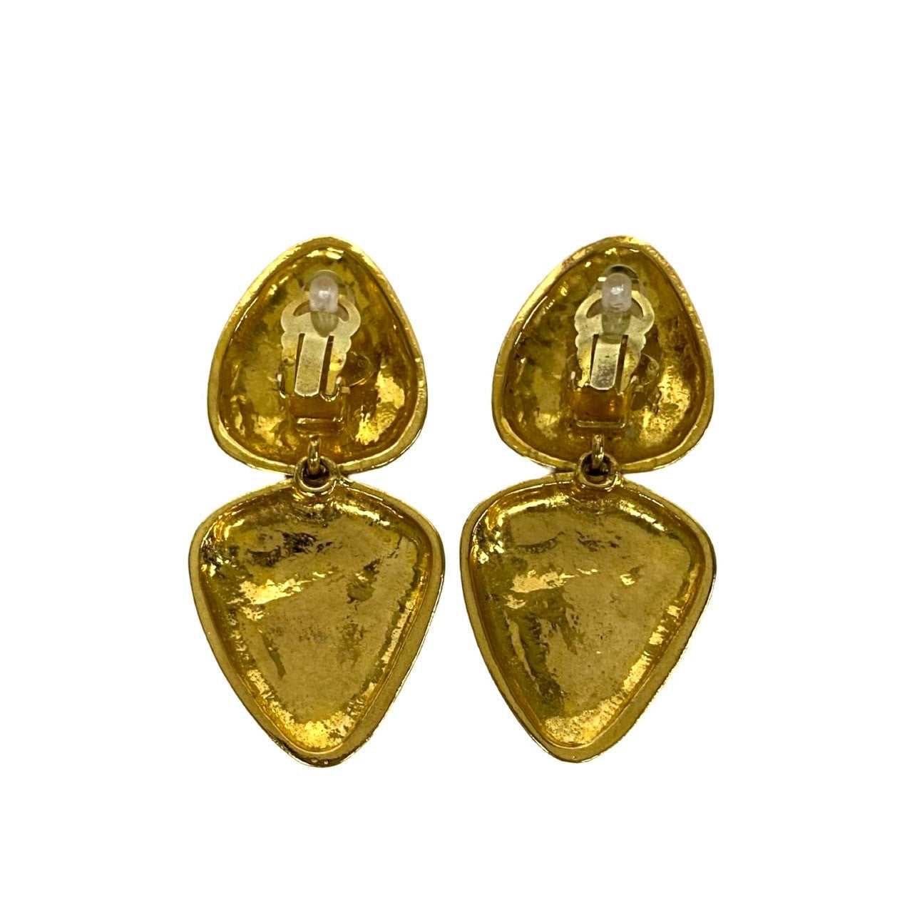Chanel Vintage Coco Mark Earrings Gold