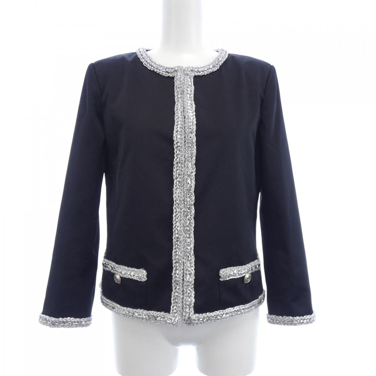 Chanel P64052V60050 Silk Collarless Jacket