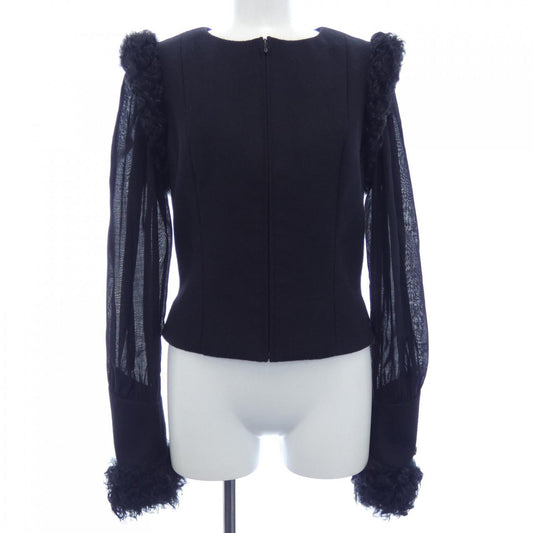 Chanel P36039W04332 09A 100% Cashmere Collarless Jacket
