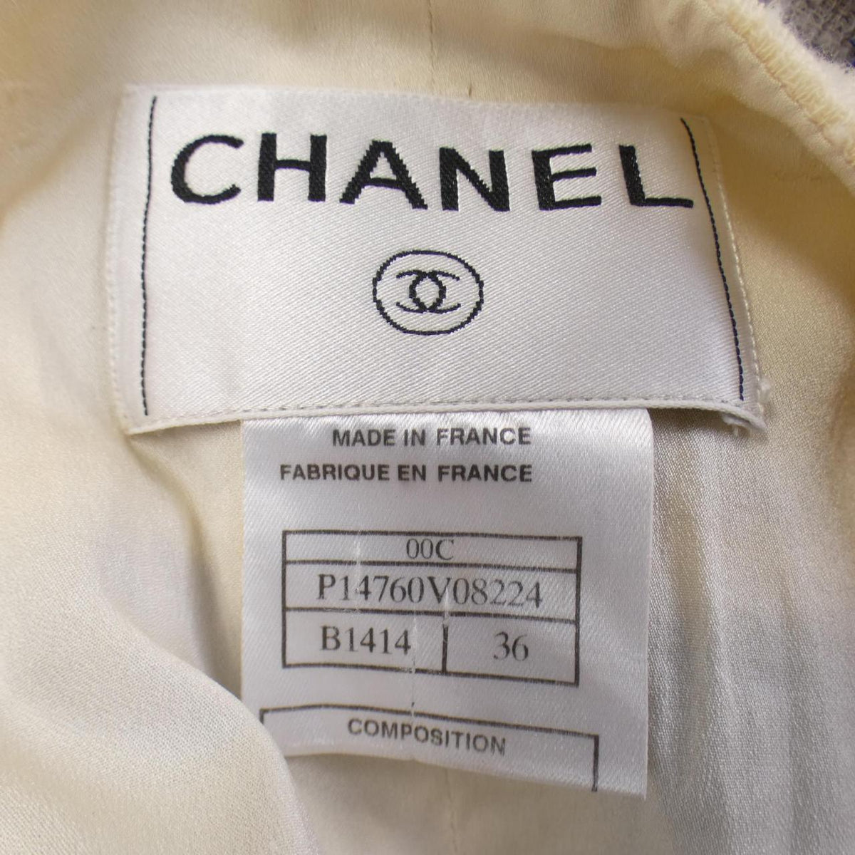 Chanel P14760V08224 00C Collarless Jacket Jacket