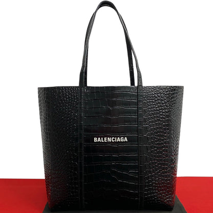 Balenciaga Leather Everyday Tote Bag Black