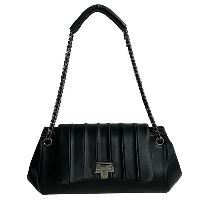 CHANEL Shoulder Bag lambskin black Mademoiselle Chain Shoulder