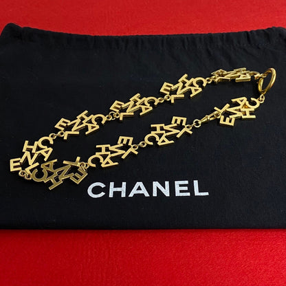 CHANEL Necklace Gold Plated gold