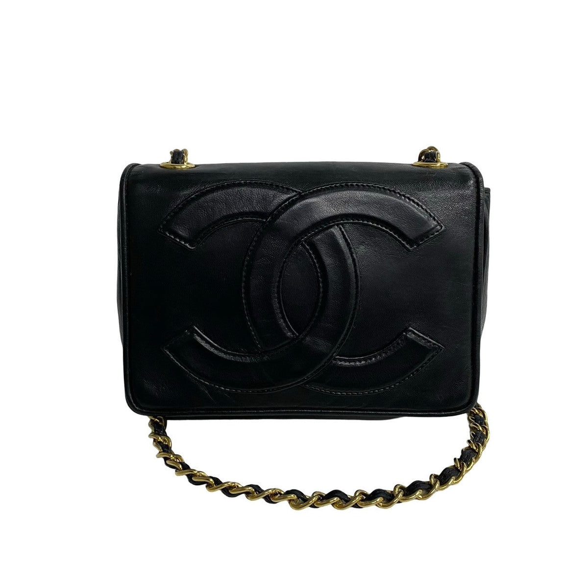 CHANEL Shoulder Bag lambskin black