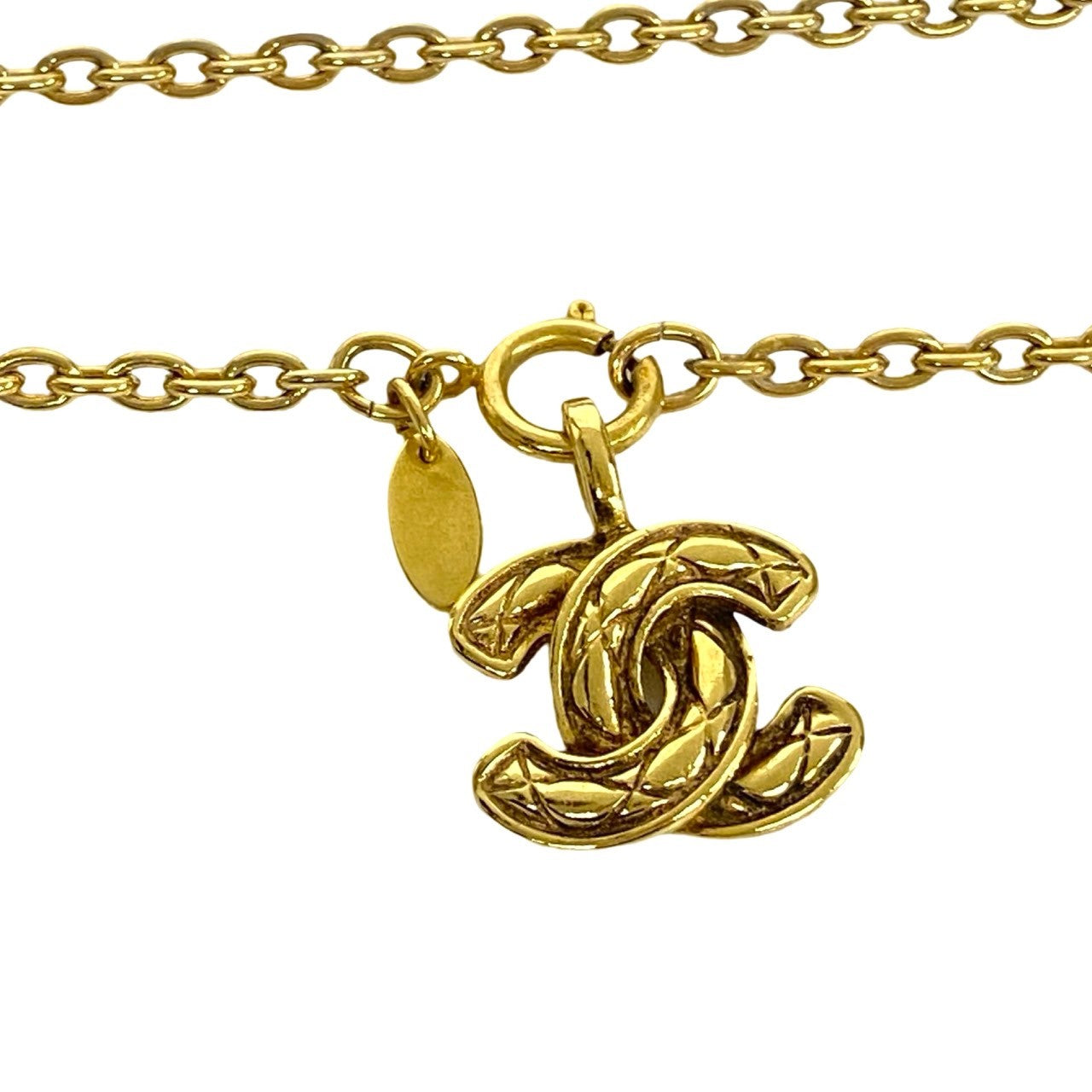 CHANEL Necklace Gold Plated gold