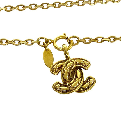 CHANEL Necklace Gold Plated gold