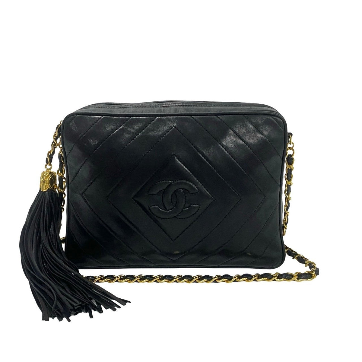 CHANEL Shoulder Bag lambskin black
