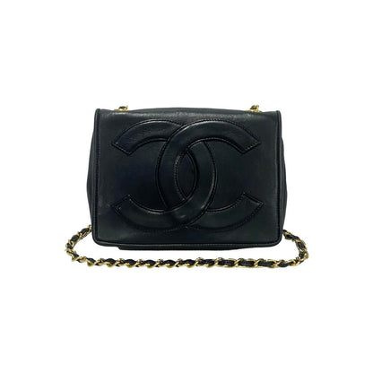 CHANEL Shoulder Bag lambskin black