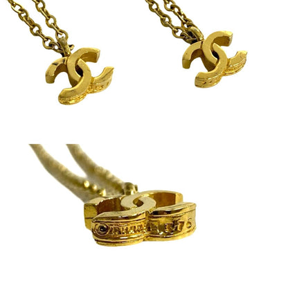CHANEL Necklace Gold Plated gold