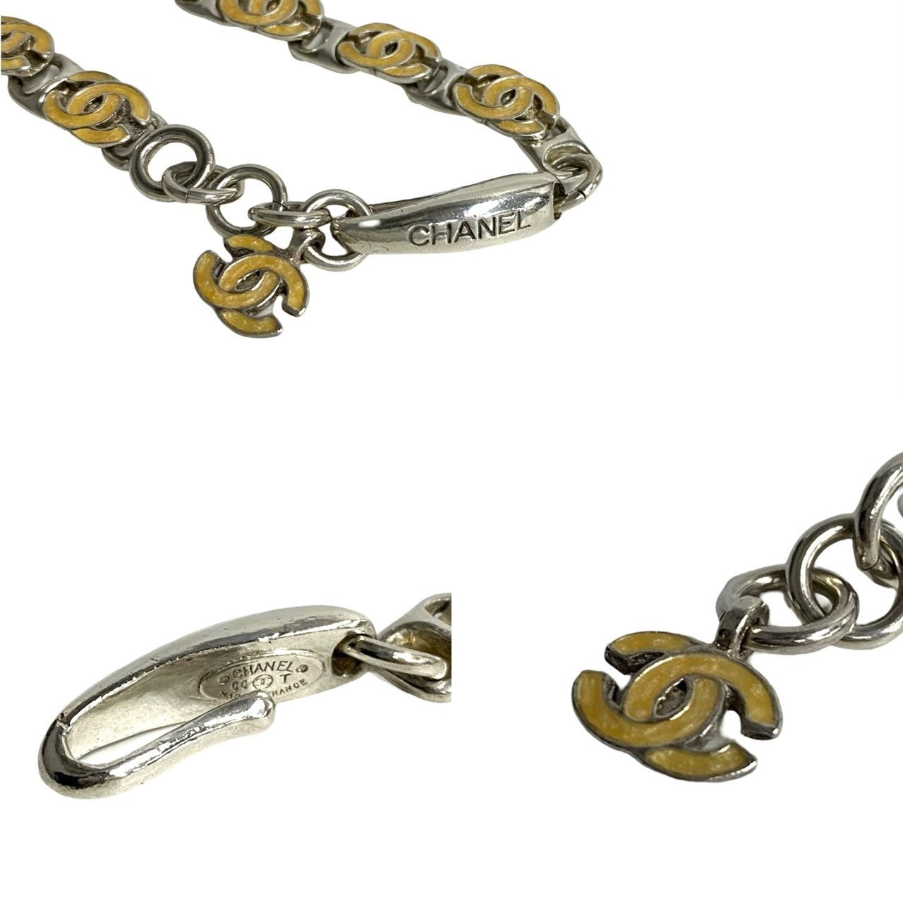 CHANEL Necklace Silver plating Silver