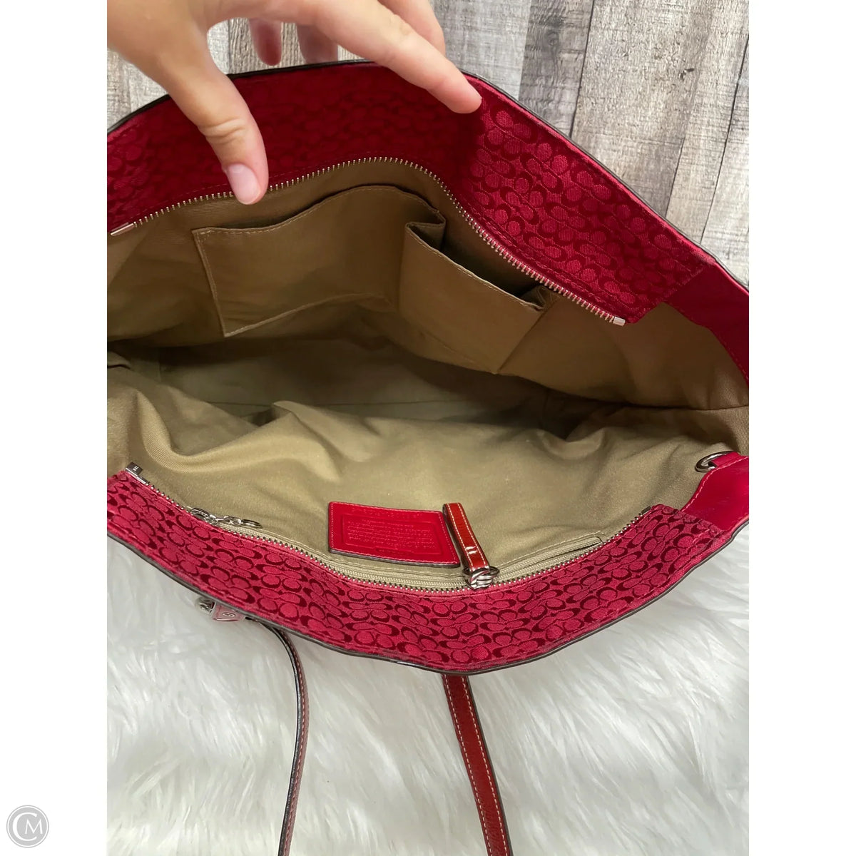 Handbag Designer By Coach, Size: Large