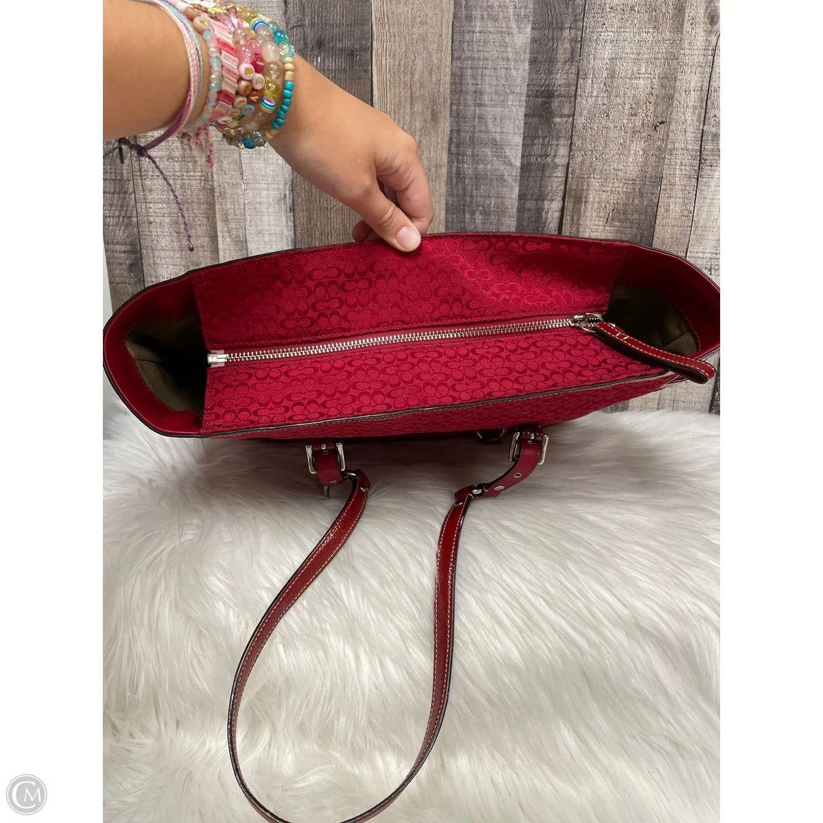 Handbag Designer By Coach, Size: Large