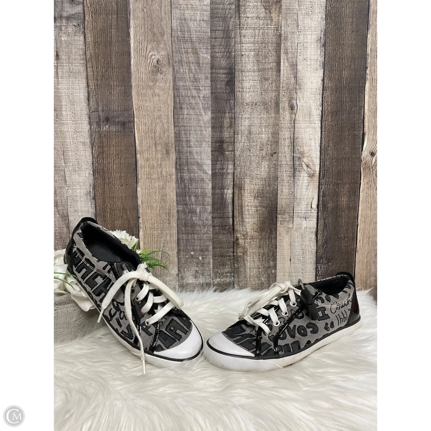 Shoes Designer By Coach In Black & White, Size: 8